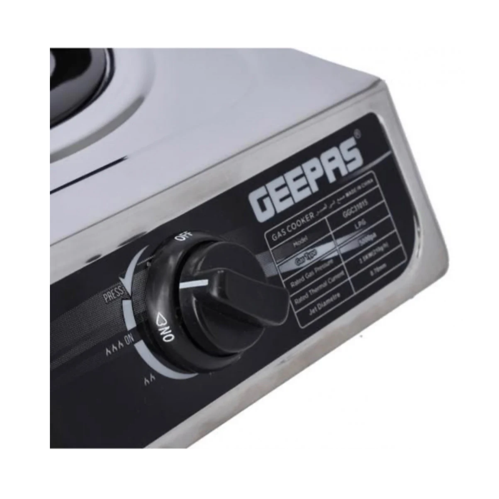 طباخ غاز طاولة جيباس / 1 عيون / ستانلس ستيل  - (GGC31015)