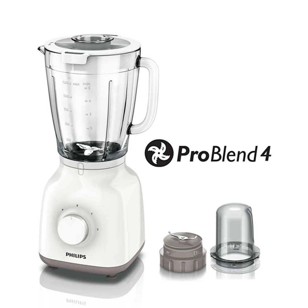 Philips Blender/ ProBlend 4 /2 speeds /1.5 Ltr/400W - (HR2106/01)