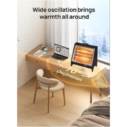 SARAY Electric Heater /Compact, Lightweight, and Safe Design with Energy-Saving Features /3 Bars/Wheels/1650W - (SML1030)
