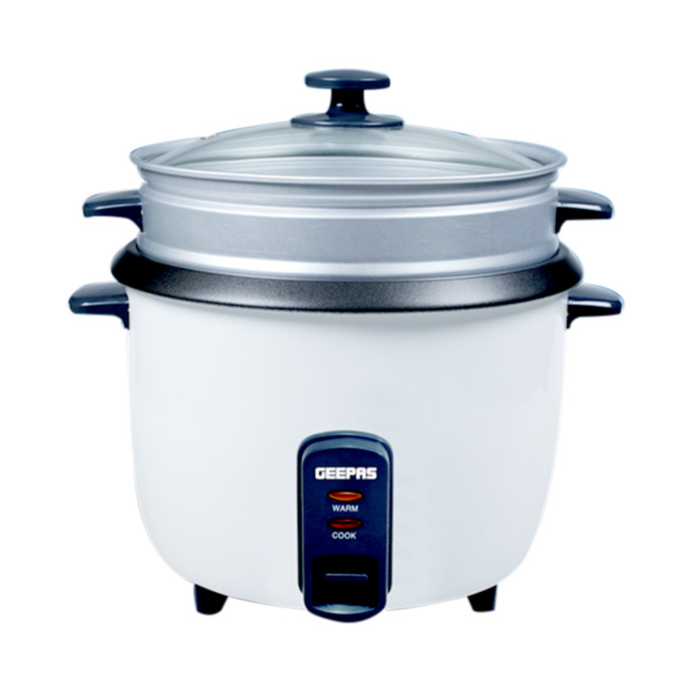 GEEPAS Electric Rice Cooke / 0.6L / 350W /White  - (GRC4324)