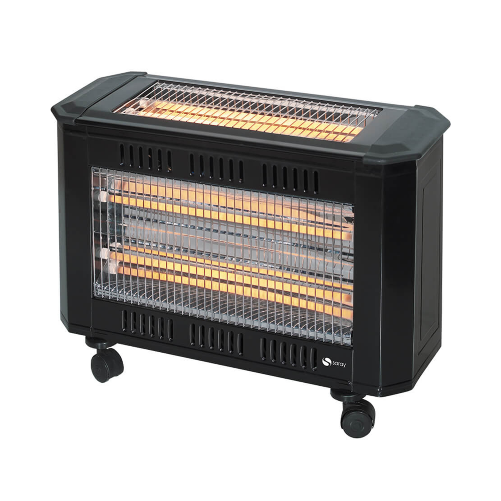 SARAY Electric Heater/2+2 / Adjustable Thermostat /3 Bars/Wheels/2150W - (WHT 4040)