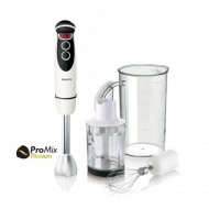 Philips Hand Blender/2 Blades (Titanium)/16 Speeds/650W/White - (HR163681)