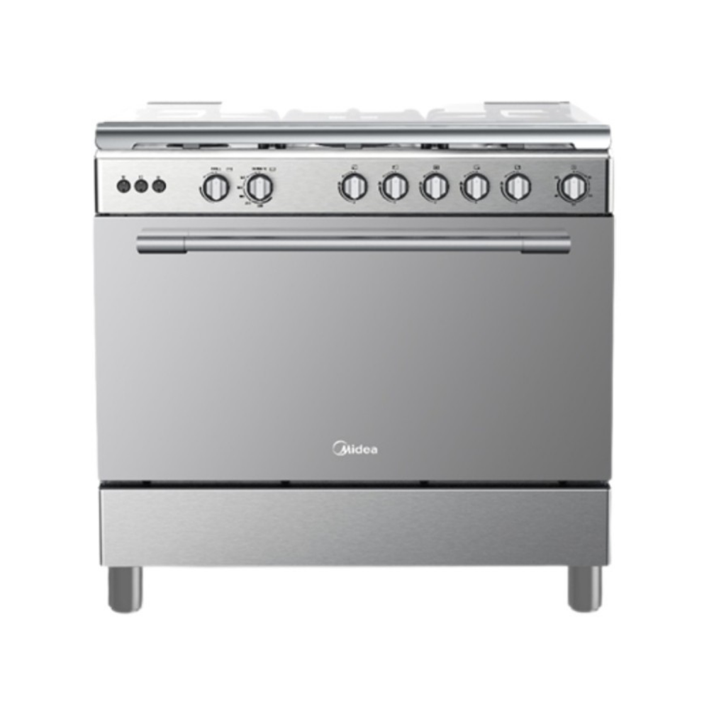 Midea Gas Cooker / 90x60 / 5Burner / FS / Steel - (36LMG5G022)