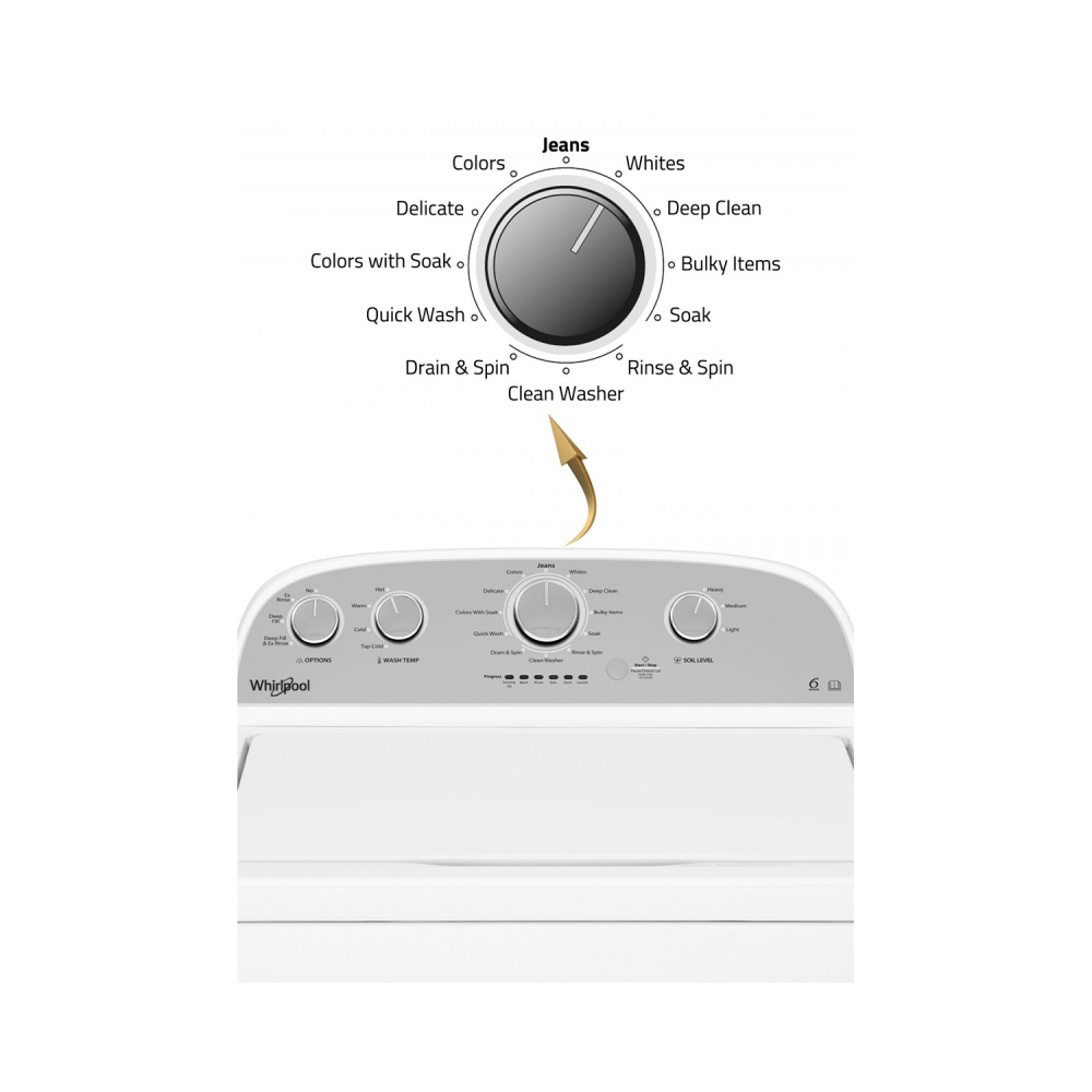 Whirlpool Auto Washing Machine/Top Load/12Kg/12Program/White - (4KWTW5800JW)