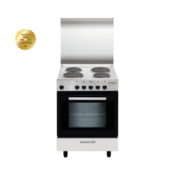 GlemGas Electric Cooker/4 Hot Plates/60X60/Steel - (AL669EI)