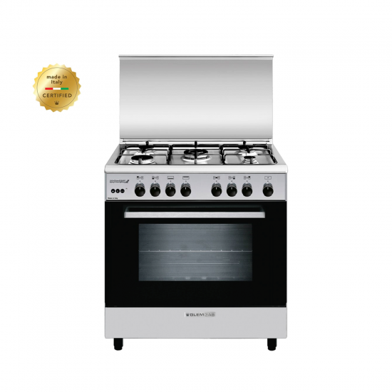 GlemGas Gas Cooker/5Burner/50X80/FS/Steel - (AL857GIFS)