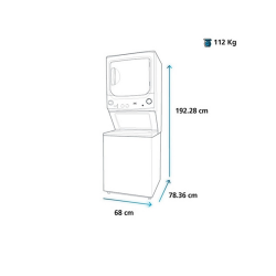 Kelvinator Laundry Center/ Washing 7Kg + Dryer 7Kg / White - (KLC076WM)