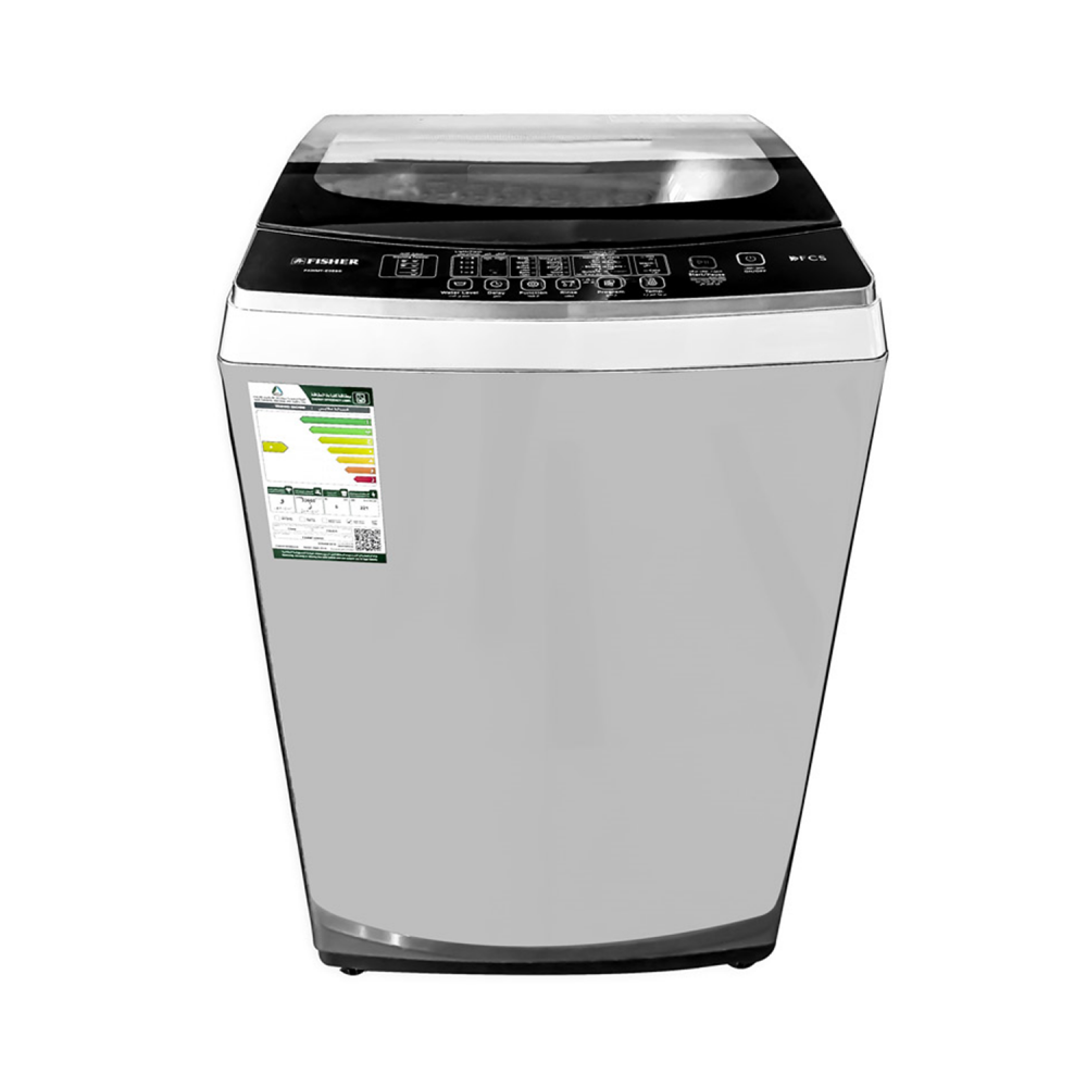 Fisher Auto Washing Machine/Top Load/10Kg/Silver - (FAWMTE10SB)