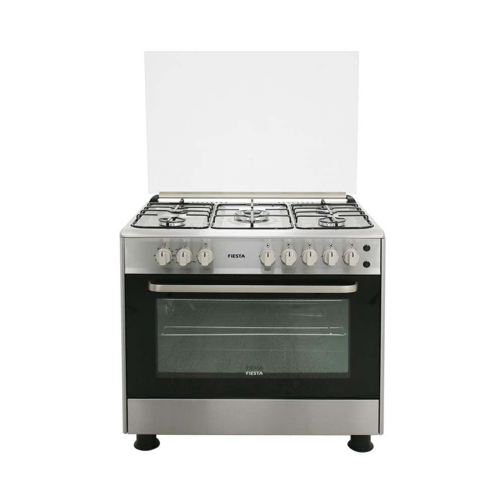 Fiesta Gas Cooker / 5 Burner / 90X60 / FS / Steel - (FF9602GFZW)