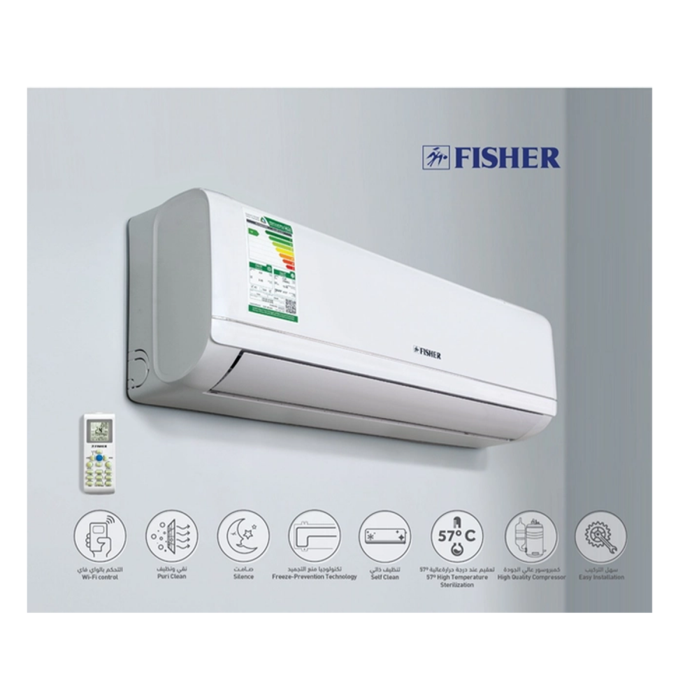 Fisher Split WallType AC/Inverter/Hot-Cold/Wi Fi/18000btu - (FSACQD-XF18HIB)