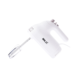 ATC Hand Mixer/5 speeds + Turbo/egg beater + dough hooks/400W/White (H-HM651)