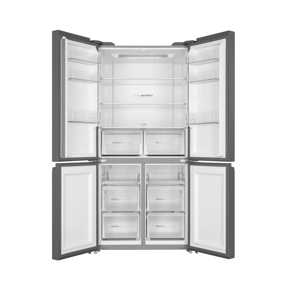 Haier Refrigerator / 15.5 cu/ft. / Side by Side - 4Door / Glass Grey - (HRF-500GG)