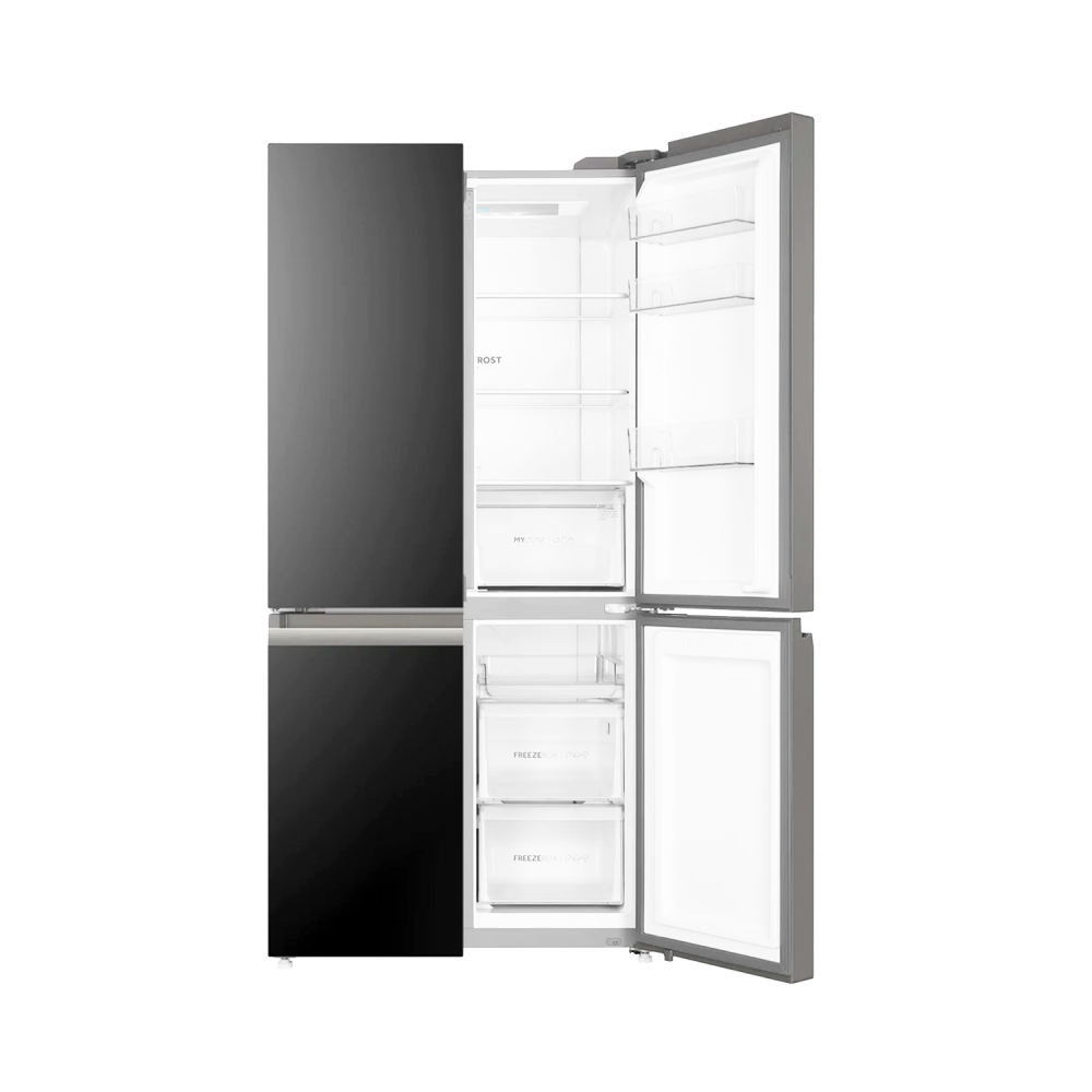 Haier Refrigerator / 15.5 cu/ft. / Side by Side - 4Door / Glass Grey - (HRF-500GG)