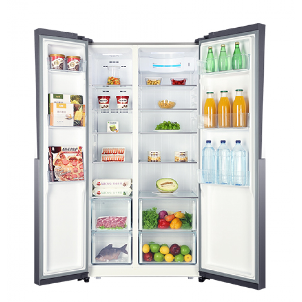 Haier Refrigerator / Inverter / 19.80 cu/ft. / Side by Side-2Door / Silver - (HRF-718DS)