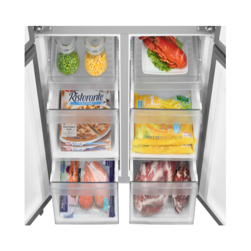 Haier Refrigerator / Inverter / 20.60 cu/ft. / Side by Side - 4Door / Black - (HRF-700BG)