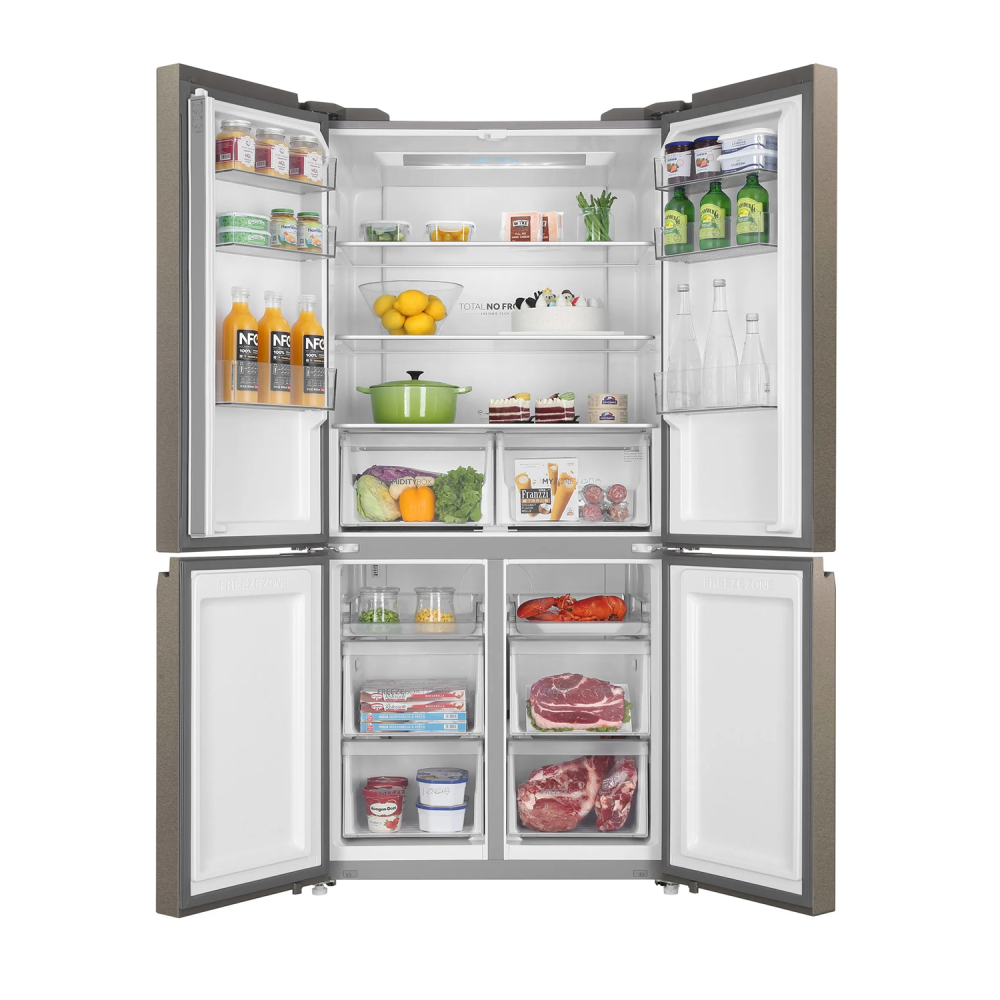 Haier Refrigerator / Inverter / 20.6 cu/ft. / Side by Side-4 Door / Platinum Inox - (HRF-718DS)
