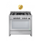 GlemGas Gas Cooker/5Burner/100X60 - 112Ltr/FS/Fan/Steel/Heavy Duty/Digital Screen - (HT167GIFSMF)