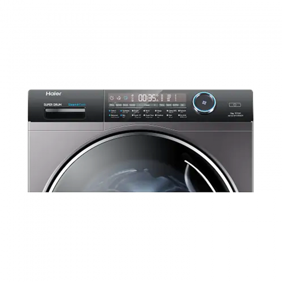 Haier Auto Washing Machine / Front load / Inverter / Direct Motion / 10kg / 14 Programs / Silver - (HW100-B14979S8)