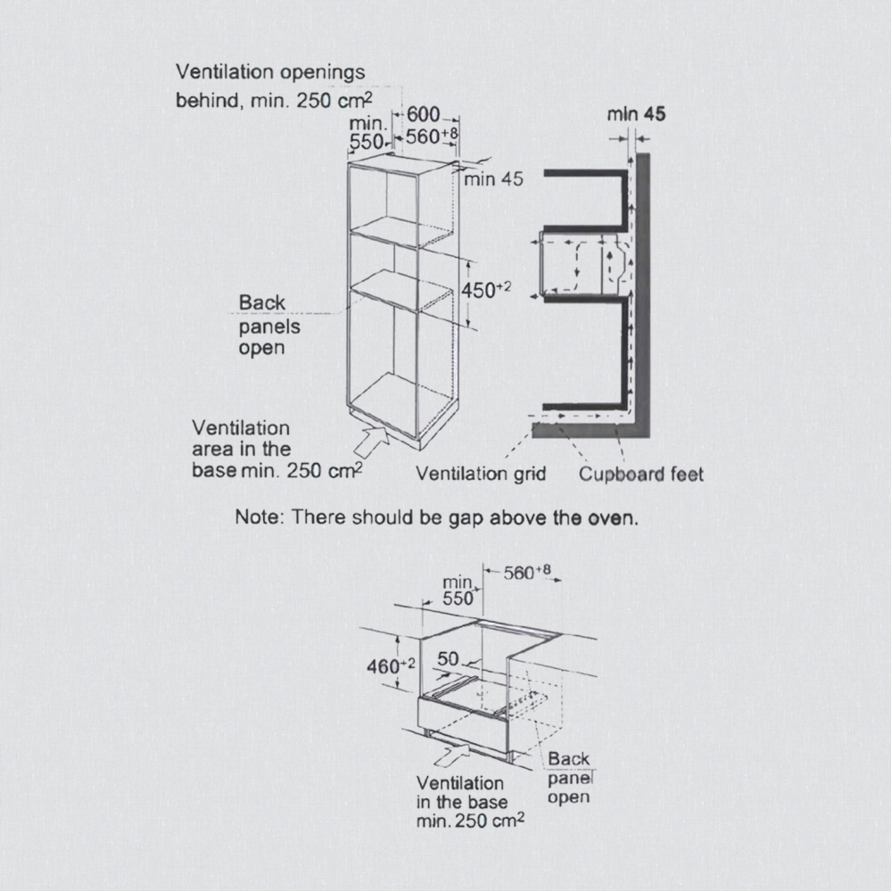 Kelvinator Built In Microwave / Grill / 44Ltr / 3200W / Steel - (KMB44)