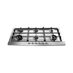 Kelvinator Builtin Gas Hob/90cm/6 Burner/2 TRIPLE FLAME/Steel - (KRBH-ASCL2TSE-196/X)