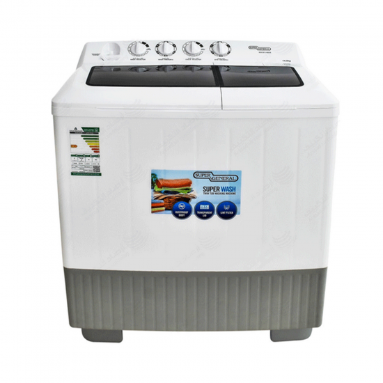 Super General Twintub Washing Machine / 12Kg / White - (KSGW1286N)