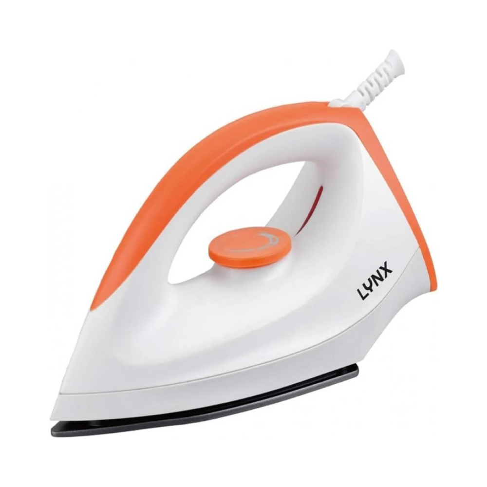 lynx Steam iron / non-stick ceramic base /adjustable temperature control/ 1200 watts / White and orange- (LY-IR-3012)