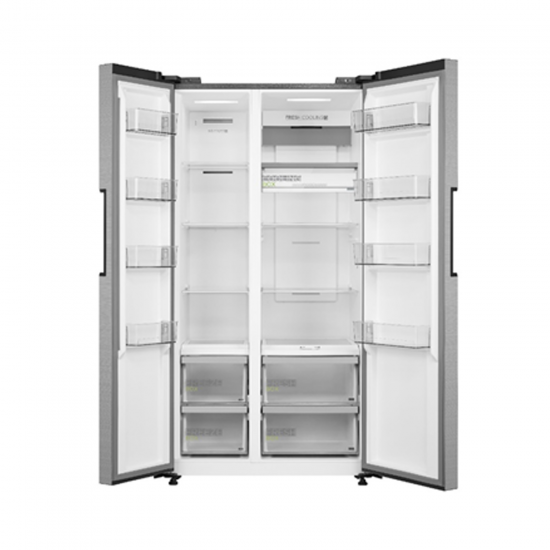 Midea Refrigerator / Inverter / 18.4 cu/ft. (520Ltr) / Side by Side 2Door / Steel  - (MDRS722MYU46D)
