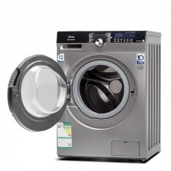 Midea Auto Washing Machine / Front Load / Inverter / 14 Program / 12Kg Washing - 8Kg Dryer/ Silver - (MFK1280WDS)