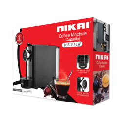 Nikai Machine Machine/ Capsule / 20 Bar Pressure / 2 Cups / 0.70Ltr Tank / 960W - (NEMC288NC)