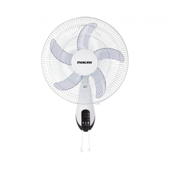 Nikai Wall Fan /16"/ Remote Control / 5 Plastic blades/ 3 Speed / 45W - (NWF1636RT1)