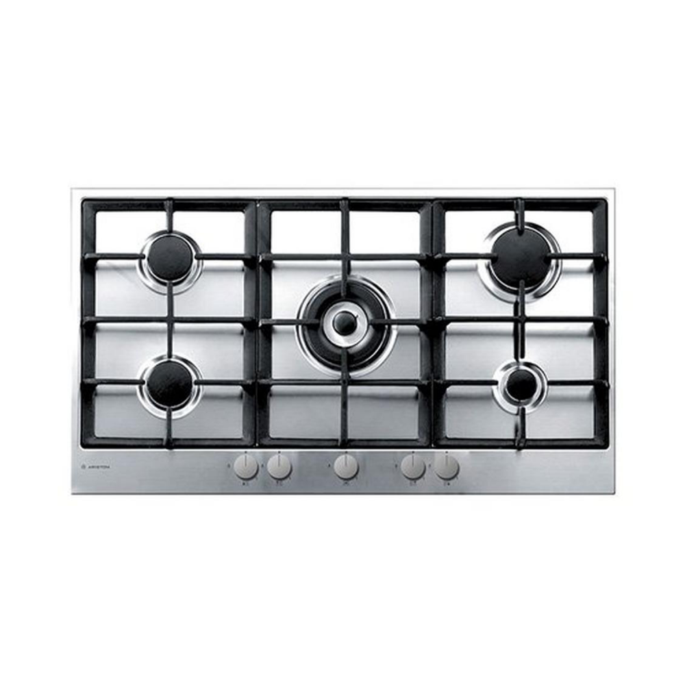 Ariston Builtin Gas Hob / 90cm / 5 Burner / Cast iron Grids - (PK951TGHSA)