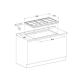 Ariston Builtin Gas Hob / 90cm / 5 Burner / Cast iron Grids - (PK951TGHSA)