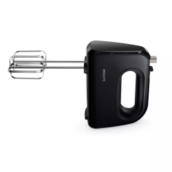 Philips Hand Mixer/5 speeds + Turbo/egg beater + dough hooks/280W/Black (HR3704/11)