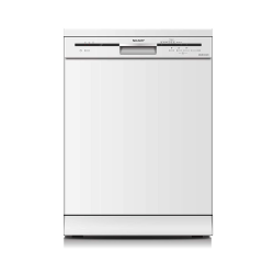 Sharp Dish Washer / 12 Places / 6 Programs / White - (QW-MB612K-WH3)