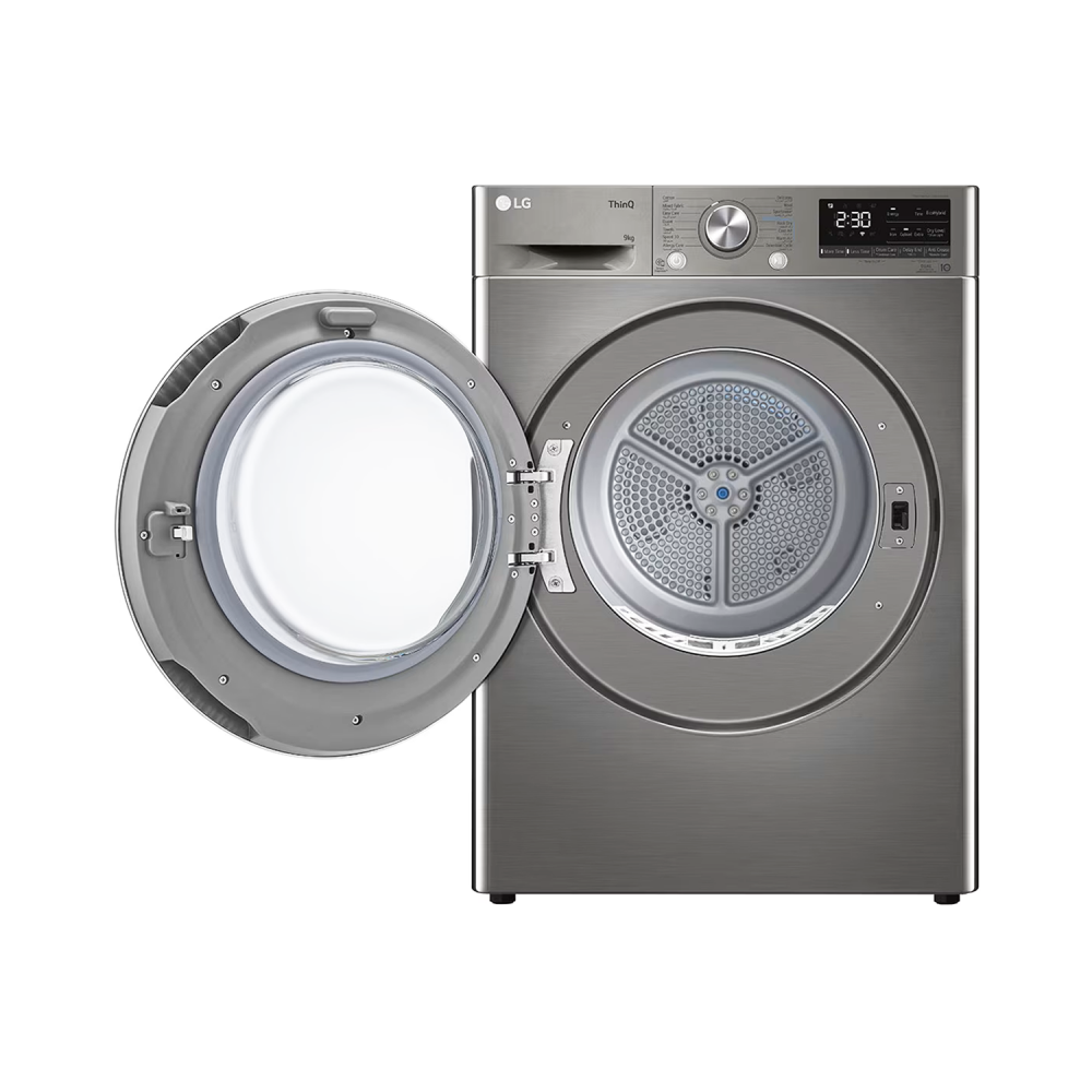 LG Dryer / Front Load / Condensing / 10kg / Duel Inverter / Heat pump / Wi-Fi / Platinum Silver - (RH10V9PV2W)