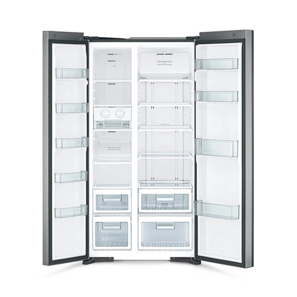 Hitachi Refrigerator / 21 cu/ft / 2Door / glassy / Steel - (R-S800PS0 GS)