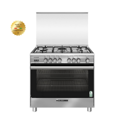 GlemGas Gas Cooker / 5 Burner / 90X60 / FS / Fan / Steel - (SB967GIFSMF)
