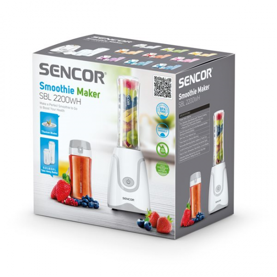 SENCOR SMOOTHIE Maker Blender/0.6Ltr/4 Blades/1 Speeds/300W - (SBL 2200WH)