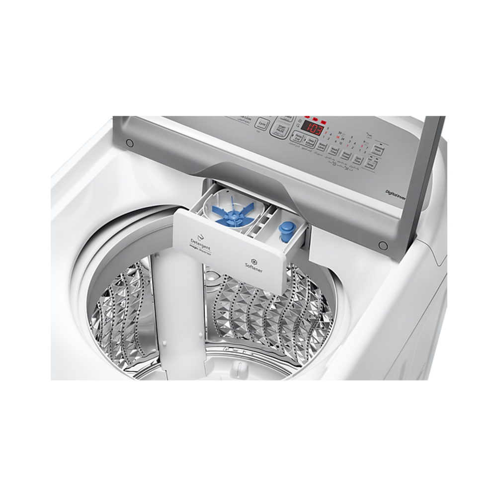 Samsung Auto Washing Machine / 10KG /Top Load / Smart Check / Steam / Inverter / White - (WA10B5251WWYL)