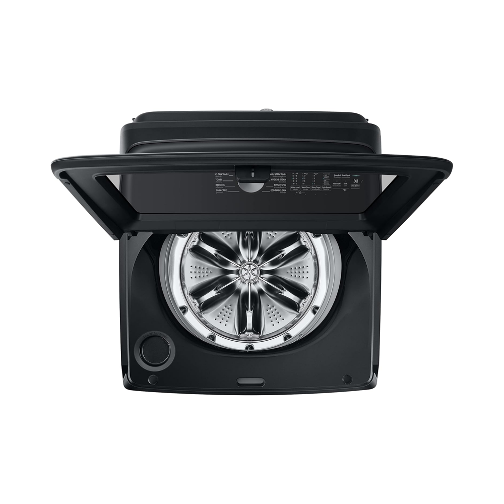 Samsung Auto Washing Machine / Top Load / 21KG / Inverter / Smart Check / Steam / Black - (WA21A8376GV/YL)