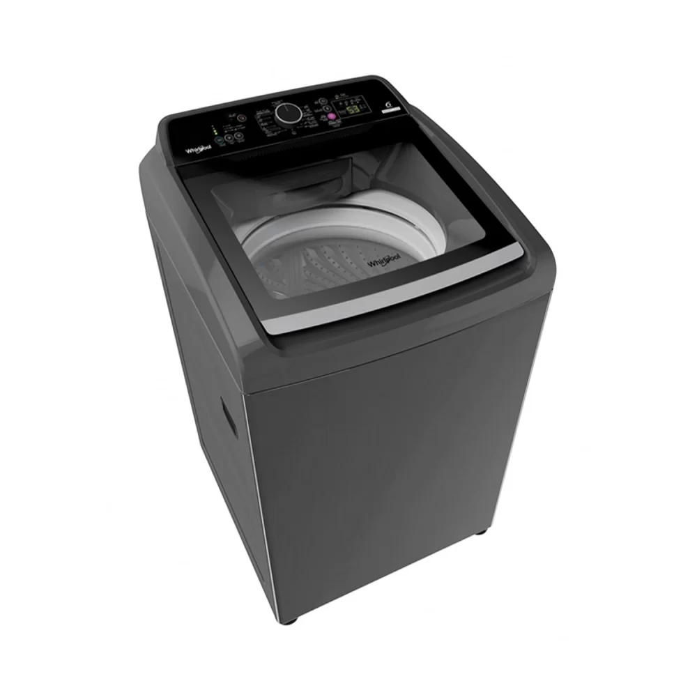 Whirlpool Auto Washing Machine 6th Sense Top load 16Kg 14 Programs Glass Lid Dark Silver WWG16ASBWS WWG16ASBWS000