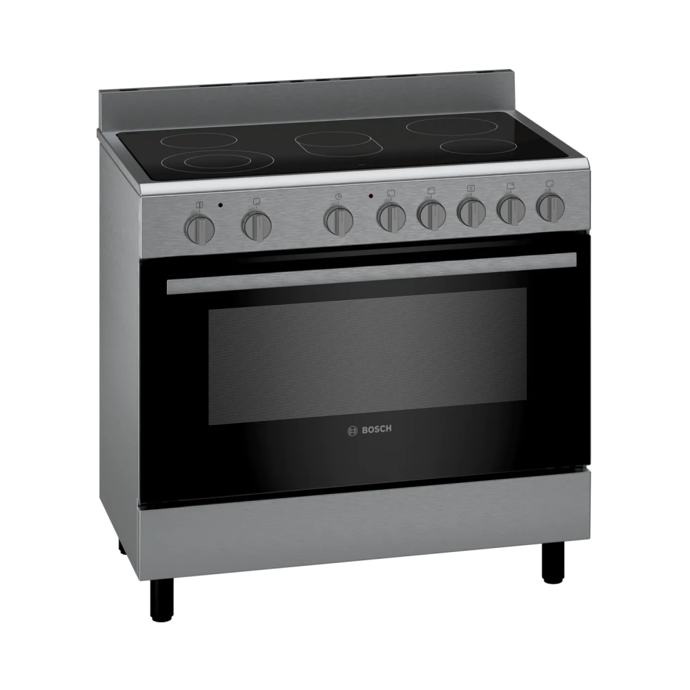 Bosch Electric Cooker/Ceramic/5 Hotplate/Steel- (HKJ190859M)