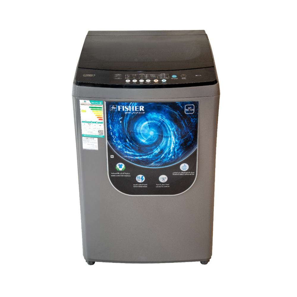 Fisher Auto Washing Machine/Top Load/19Kg/Silver - (FAWMT-M190GIHDD)