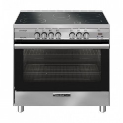 GlemGas (Gas-Electric) Cooker/90x60/Ceramic Cooker + Gas Oven/5 Hotplate/steel - (SB9624VI)