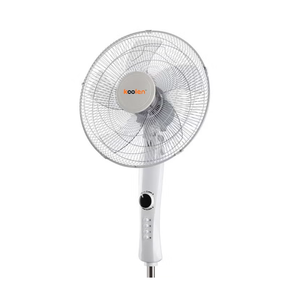 KOOLEN STAND FAN /16"/ 5 Plastic BLADES/ 3 SPEED / White / 60W - (807100012)